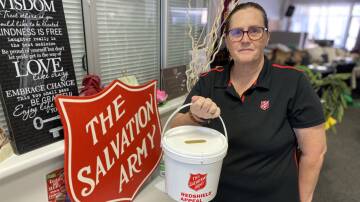 Leeton Salvation Army Auxiliary-Lieutenant Lesley Burke encourages residents to participate in this year's Red Shield Appeal. Picture by Talia Pattison 