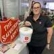 Leeton Salvation Army Auxiliary-Lieutenant Lesley Burke encourages residents to participate in this year's Red Shield Appeal. Picture by Talia Pattison 