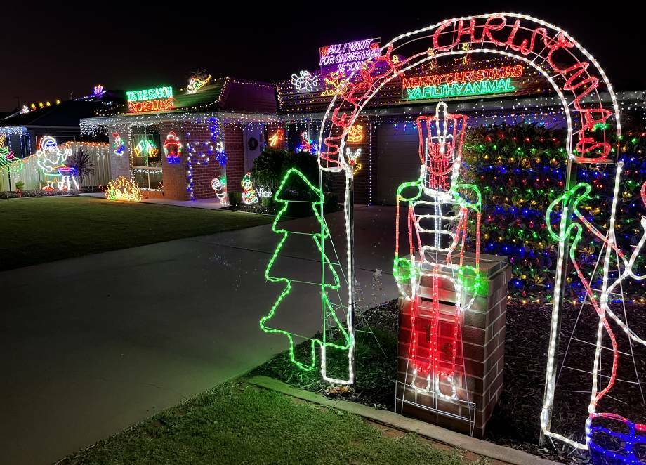 A public meeting is being organised to discuss the possibility of changing the date of next year's Light Up Leeton event. Pictured is one of the winning home's of last year's event. Picture by Talia Pattison