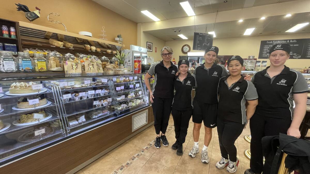 Mick's Bakehouse experienced a noticeable surge in trade during the festival. Pictured are owner Maria Di Salvatore with staff Kirilli, Thea, Vilma and Anika. Picture by Allan Wilson
