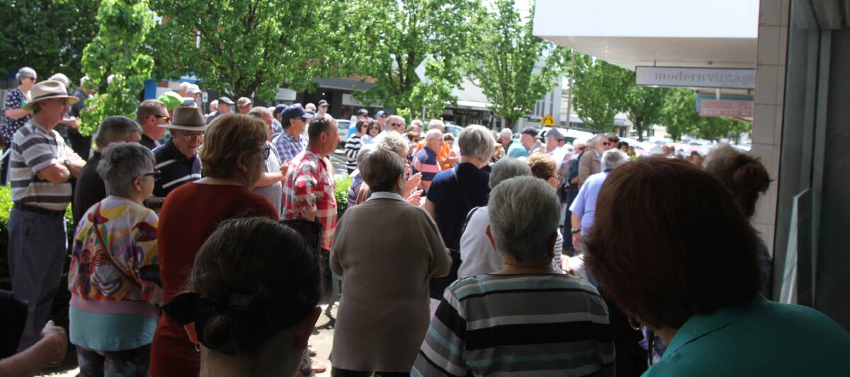 Large crowds turned out to protest the proposed special rate variation in Leeton in November, 2022. Picture by Talia Pattison