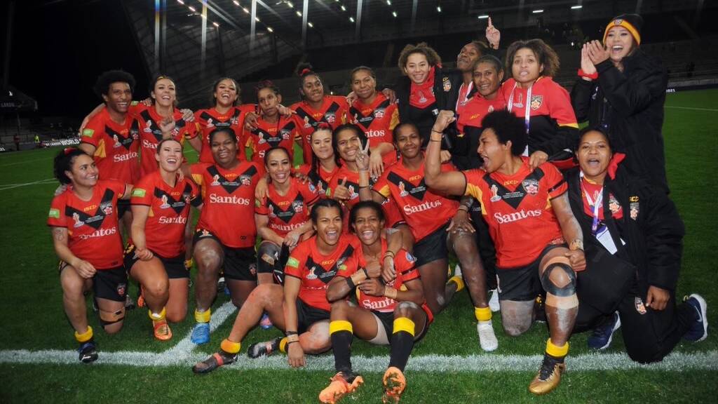 The Papua New Guinea women's rugby league World Cup side. Picture supplied