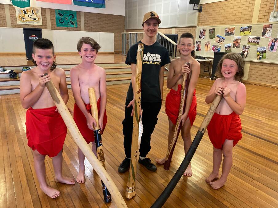 READY TO JAM: Leeton shire students (from left) Knox Pannowitz, Jack Crowe, Tristan Fox, Max Pannowitz and Jed Crowe will be performing on the day. Photo: Talia Pattison