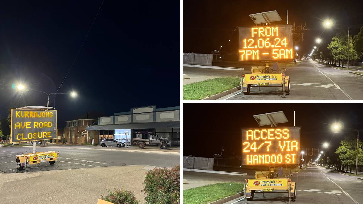 Night closures on Kurrajong Avenue will be in place from 7pm to 5am over three nights to allow for road work to take place from June 12 to 14. Pictures by Talia Pattison