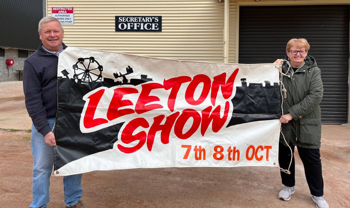 Leeton Show Society president Bill Aliendi (left) and secretary Janne Skewes are hopeful the community gets behind this year's event. Picture Talia Pattison