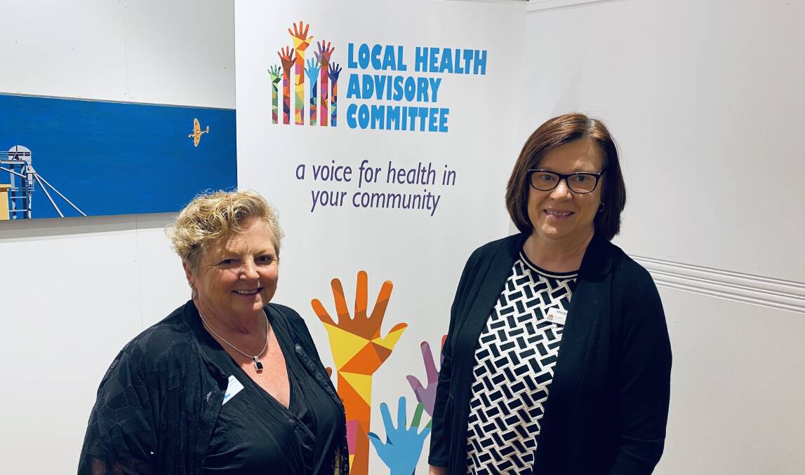 Sue Killham (left) and Margaret King have extensive experience volunteering with Local Health Advisory Committees. The pair were the joint MCs at Murrumbidgee Local Health District's LHAC Forum in Leeton. Picture by Talia Pattison