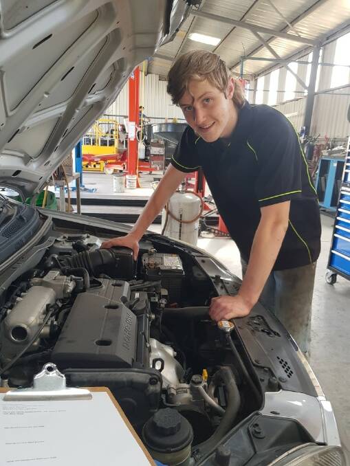 Evan Johnston is enjoying his time at Aylett Automotive in Leeton. Picture supplied