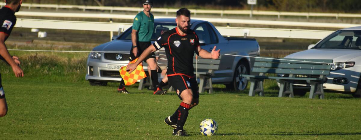 Leeton United's Joey Fondacaro and his first grade team mates are on the road to face the second-placed Tolland on Sunday afternoon. Picture by Liam Warren