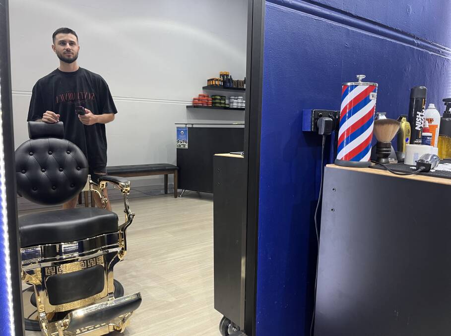 Anthony Trifogli has taken a big leap in his career, opening the new Superior Blendz Barbershop in Pine Avenue. Picture by Talia Pattison