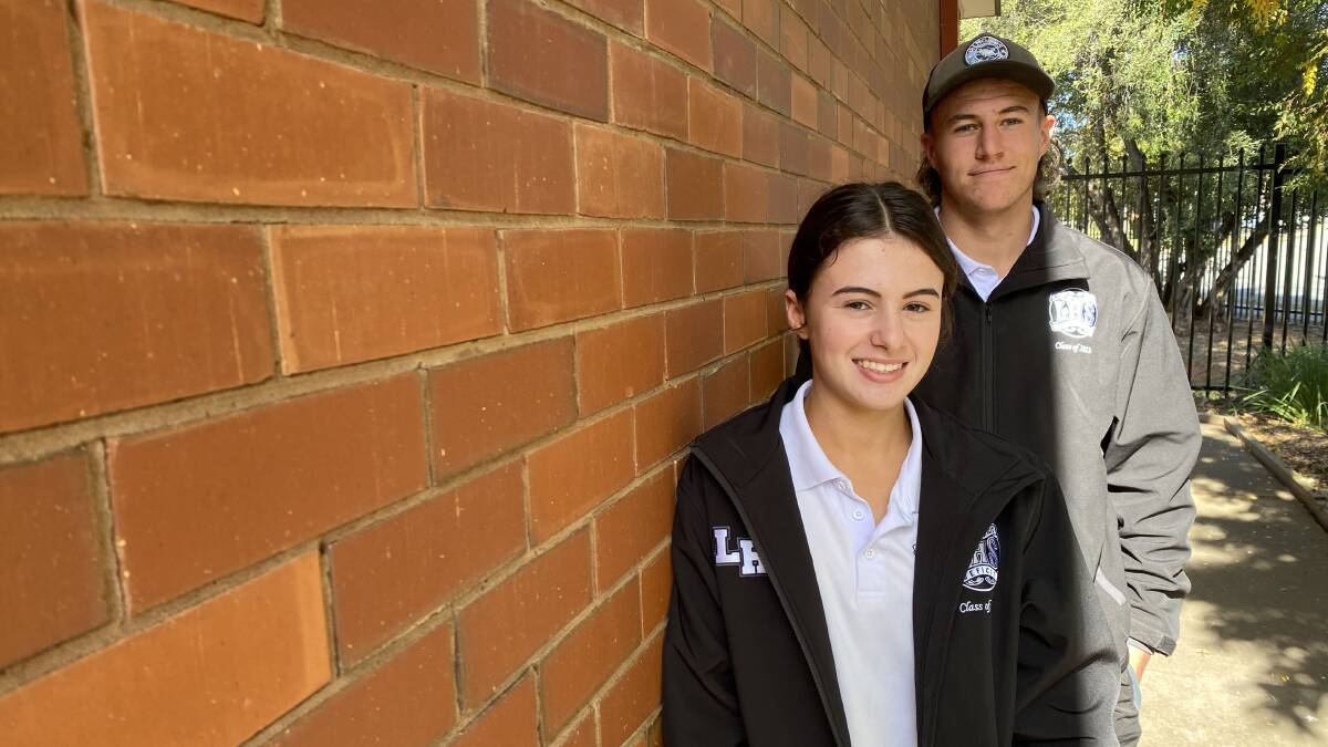 Leeton High School year 12 students Jessica Wells and Callum Dunn continue to share their HSC journey with readers. Picture by Talia Pattison