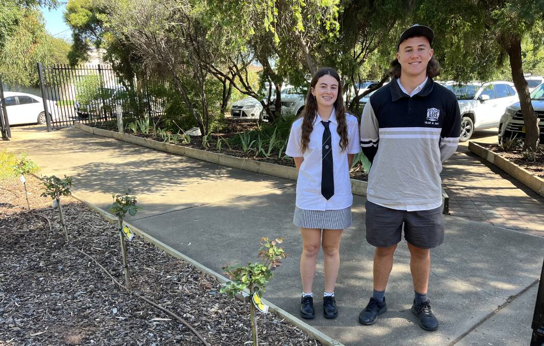 Leeton High School year 12 students Jessica Wells (left) and Callum Dunn continue to share their HSC journey and how it is progressing for them. Picture by Talia Pattison