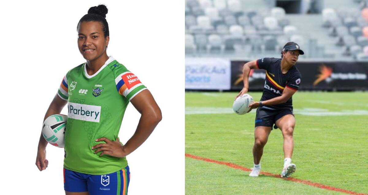 Leeton's Ua Ravu has had a big year, debuting for the Canberra Raiders in the NRLW, as well as again representing with the Papua New Guinea Orchids. Pictures supplied