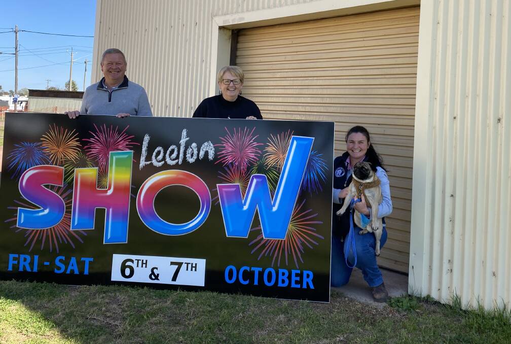 Leeton Show Society's Bill Aliendi, Janne Skewes and Kerrie Whitby are looking forward to this year's event. Picture by Talia Pattison