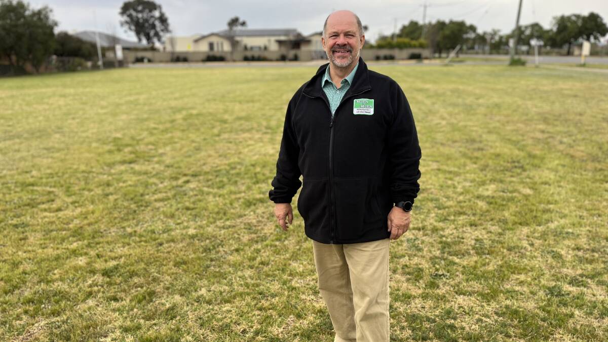 Leeton shire councillor George Weston at the site of where the new facility will be constructed. Picture by Talia Pattison
