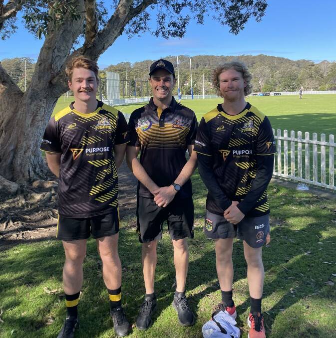 Leeton's Angus Boulton (left) and Ryan Dunn (right) with coach Glenn Haase are hoping they can win their way through to the grand final this weekend. Picture supplied