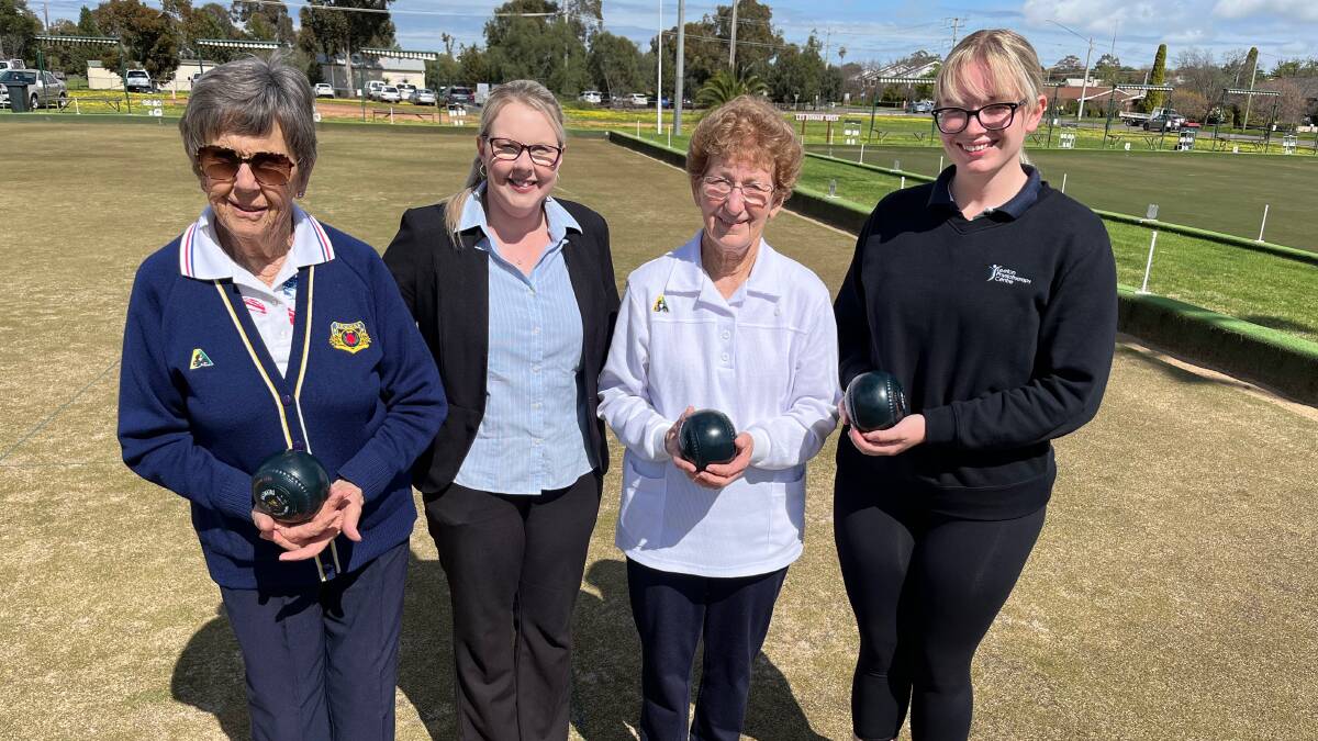 Encouraging residents to take part in the program is (from left) Laurel Cox, Ash Harrison, Jean Plant and Hayley Reynolds. Picture by Talia Pattison