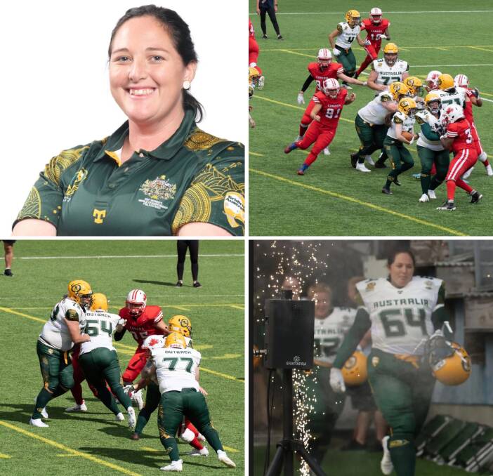 Leeton's Keira Boots says competing at the recent women's world gridiron championships is an experience she'll never forget. Pictures supplied