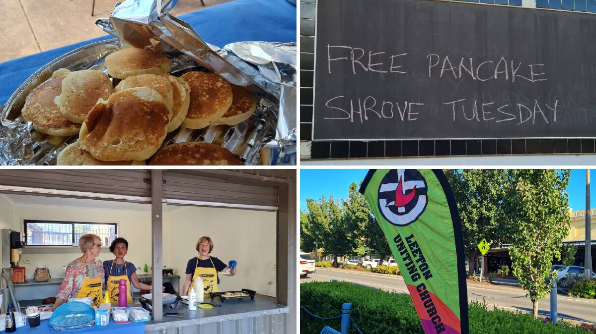 The Shrove Tuesday free pancakes were a hit in Leeton's main street courtesy of the Leeton Uniting Church on February 13. Pictures supplied