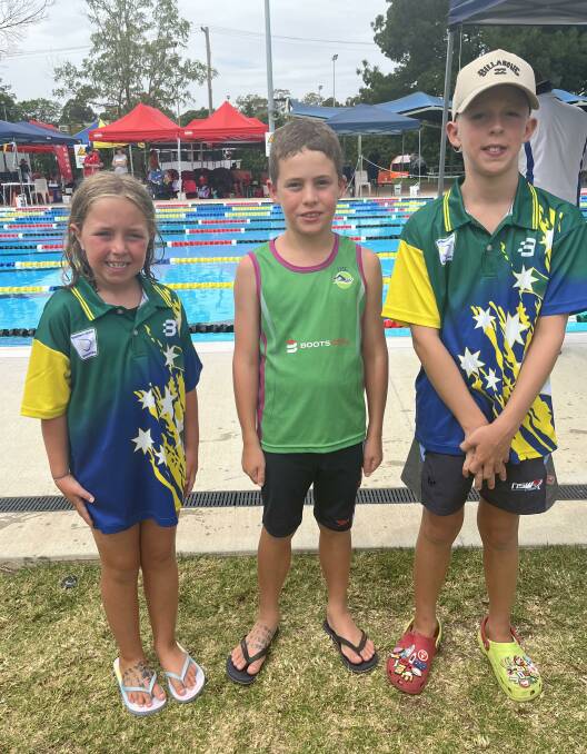 Leeton-Yanco Swimming Club's Chloe Hillyer, William Watson and Jack Davidson are off to the Speedo Sprint Finals in Sydney. Picture supplied 