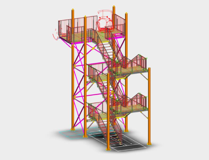 The tower to the slide will also have a shade sail erected on the top platform. Picture supplied