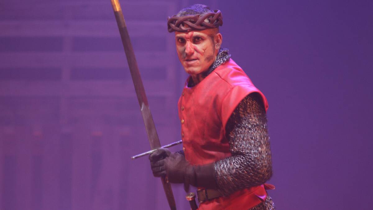 BUSY TIMES: Leeton actor Jake Speer, seen here portraying Henry V at the Roxy Theatre, has several projects happening. Photo: Talia Pattison